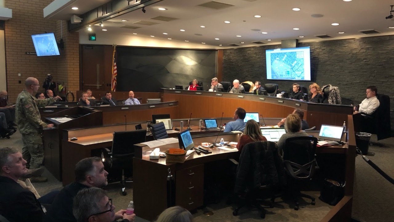 U.S. Army Corps of Engineers briefing during the December 2018 Camp Fire toxic-debris dispute in Chico