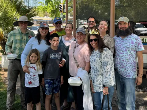 Stone family and close friends from the Village gathered at Morning Thunder in Chico