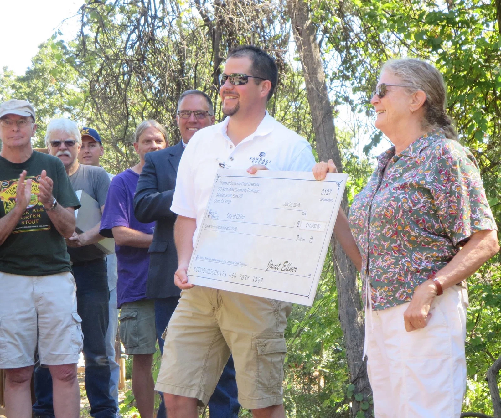 Randall Stone with a community group during a nonprofit presentation