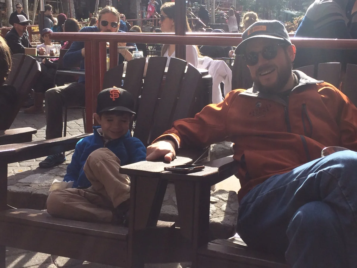 Randall and Rhys Stone at a Tahoe-area ski resort near Stateline
