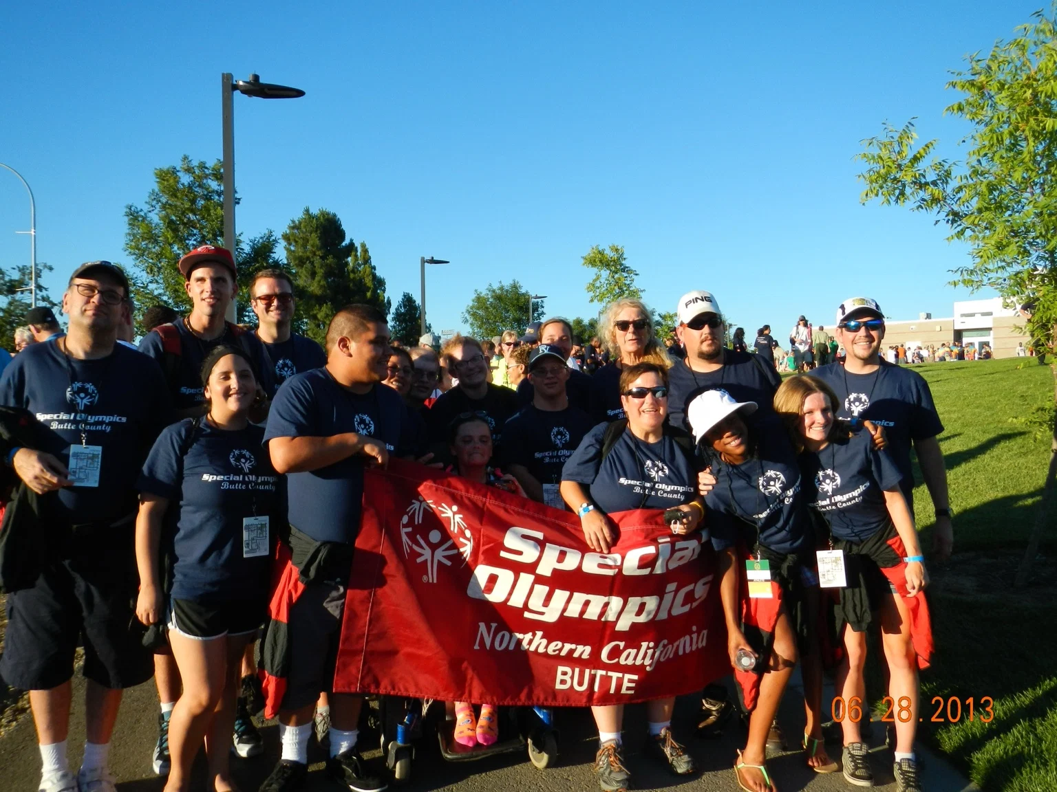 A large Special Olympics Butte County group gathered for a team photograph