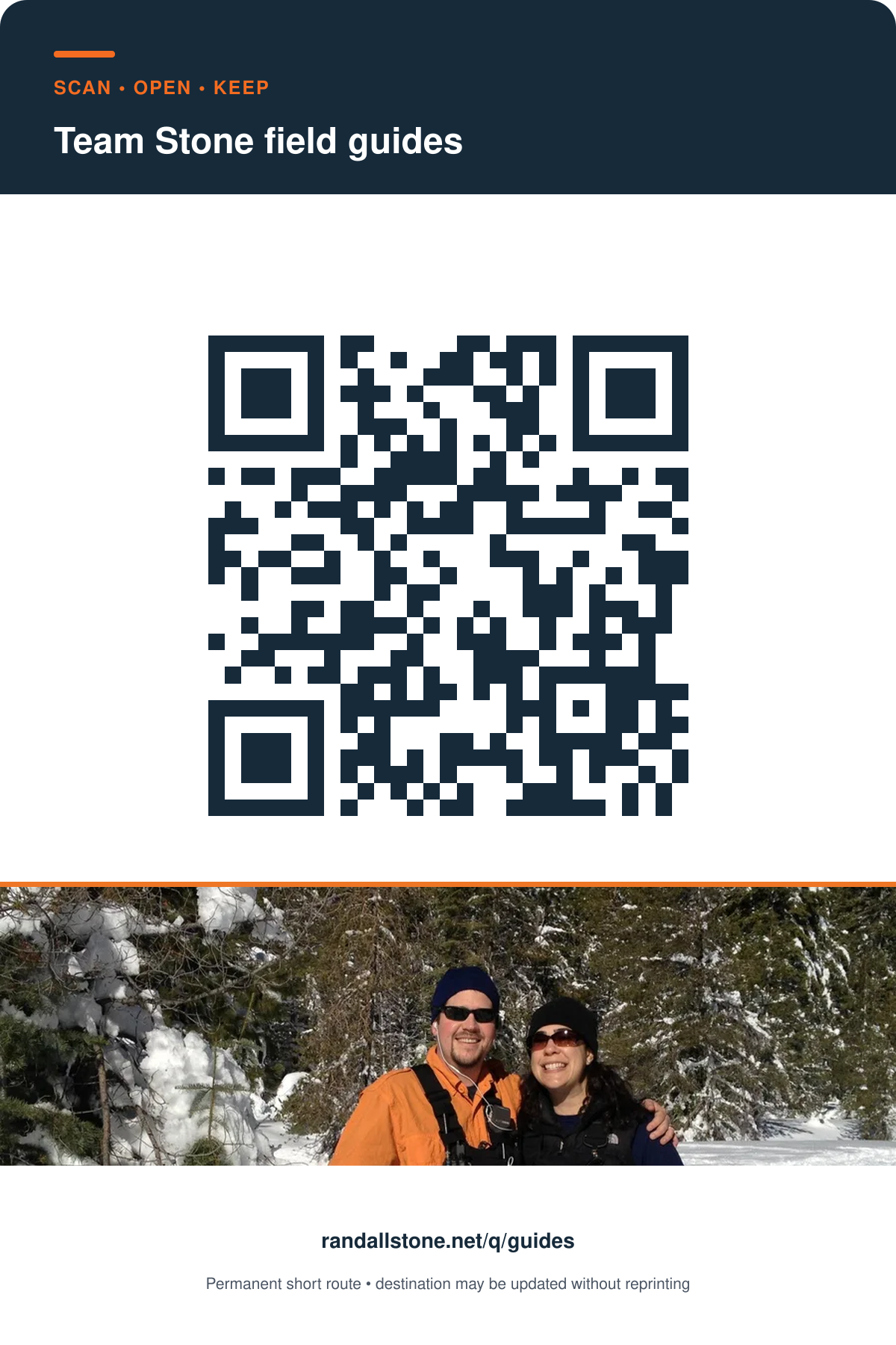 Printable QR card for Practical Team Stone guides